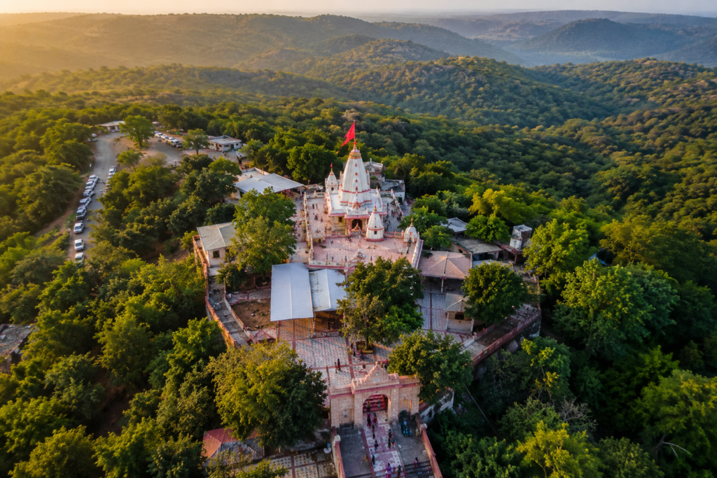 Gir Kankai Mataji Temple surrounded by the lush Gir Forest in Gujarat